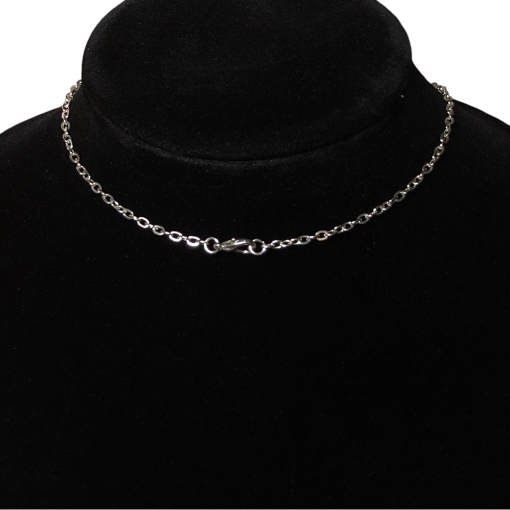 Silver Sparkling Colorful Swirl Heart Pendant Rhinestone Necklace - Picture 7 of 7
